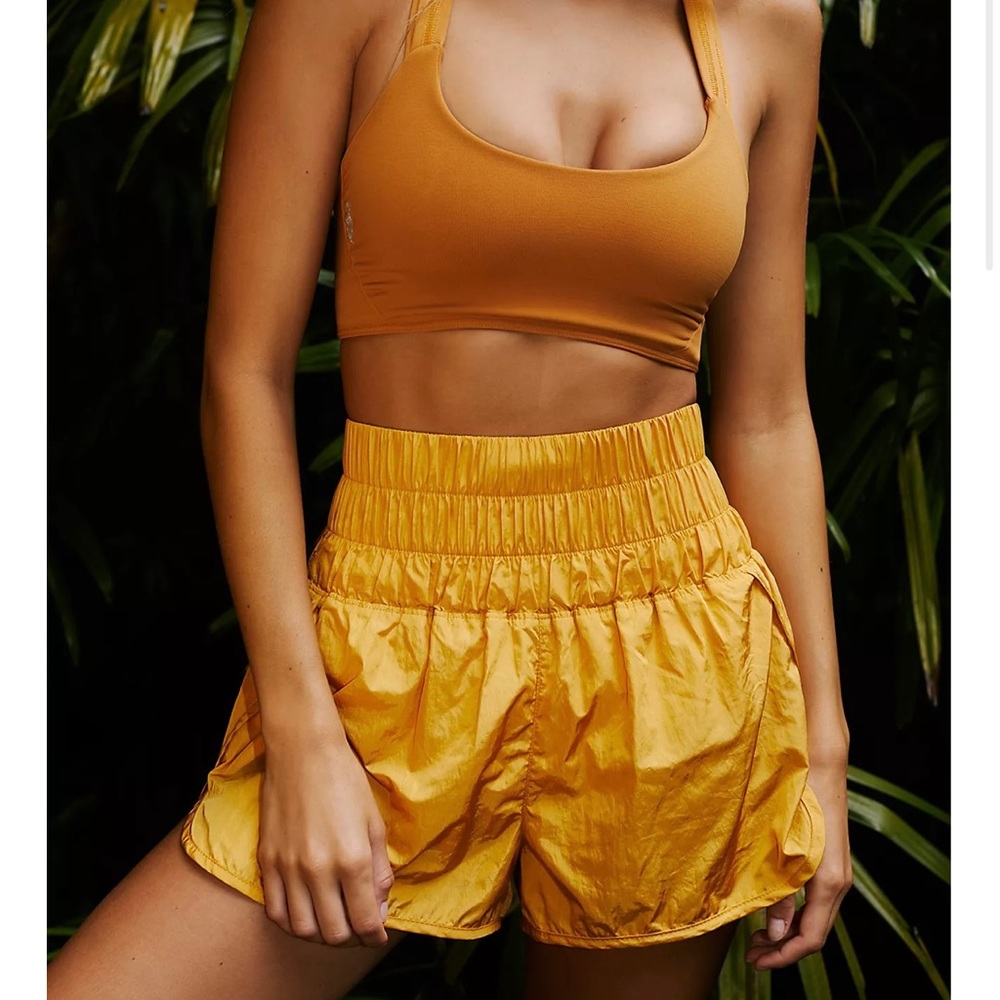 Free People Movement - the way home shorts - Size small- Color Varsity Gold